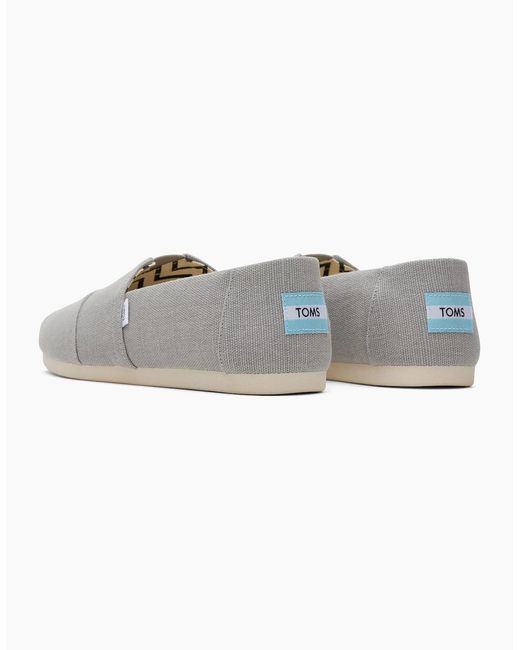 TOMS Gray Alpargata Classic Canvas Shoes for men