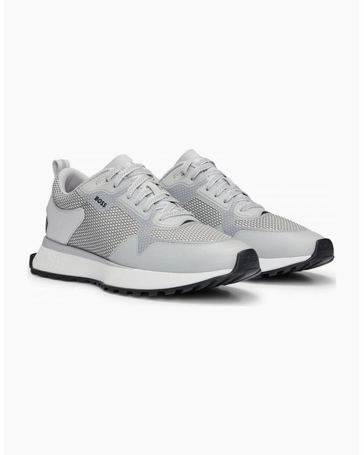 Boss White Jonah Runn Trainers for men