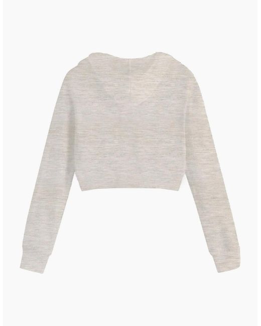 Miso White Cropped Hoodie