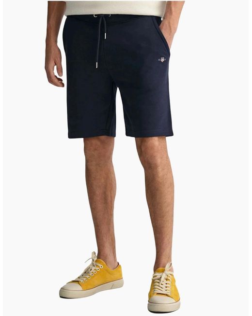 Gant Blue Shield Shorts Sweat Regular Fit Cotton for men