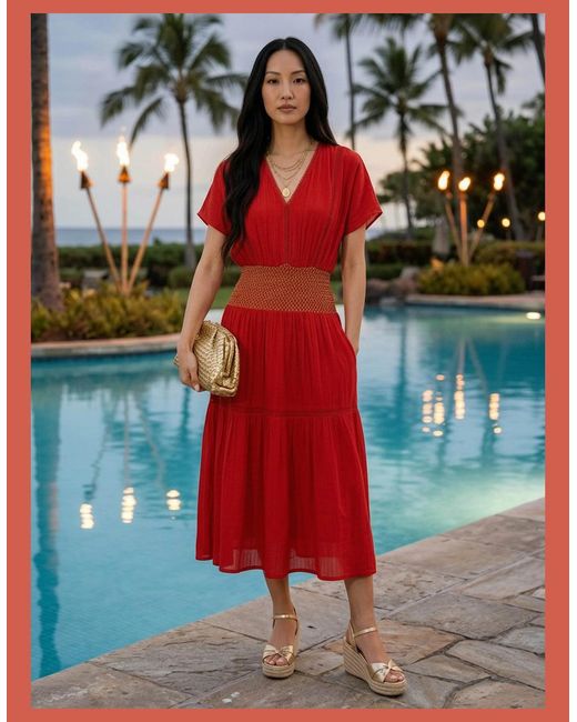 Nooki Design Red Fallon Summer Dress