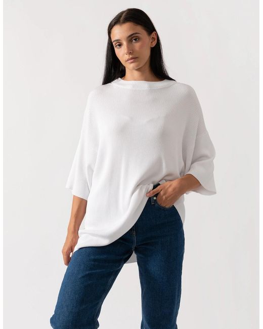 Calvin Klein Blue Viscose Rib Sweater