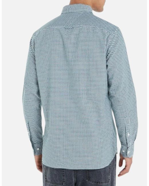 Tommy Hilfiger Blue Heritage Shirt Oxford Gingham Long Sleeves New Regular Fit for men