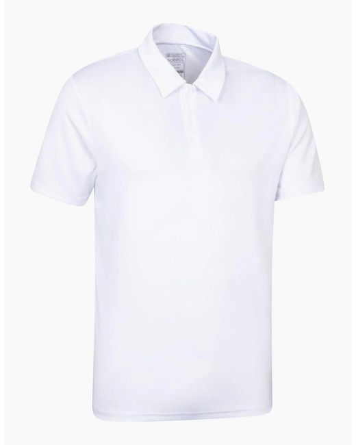 Mountain Warehouse White Endurance Isocool Polo Shirt for men