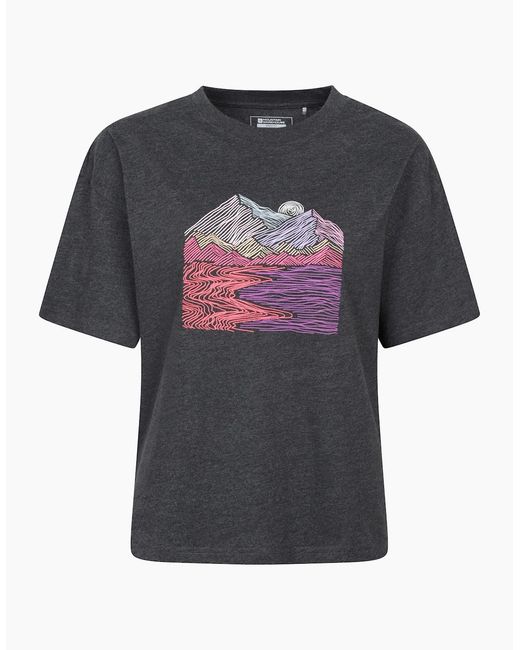 Mountain Warehouse Black Ladies Landscape Boxy T-Shirt