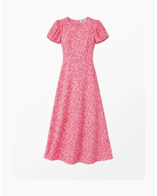 Ro&zo Pink Ditsy Floral Puff Sleeve Dress