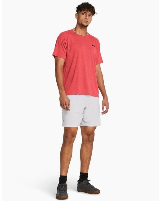 Under Armour Red Graphic Shorts for men