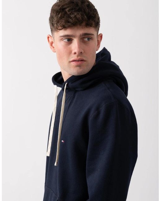 Tommy Hilfiger Blue Essential Fleece Hoodie for men