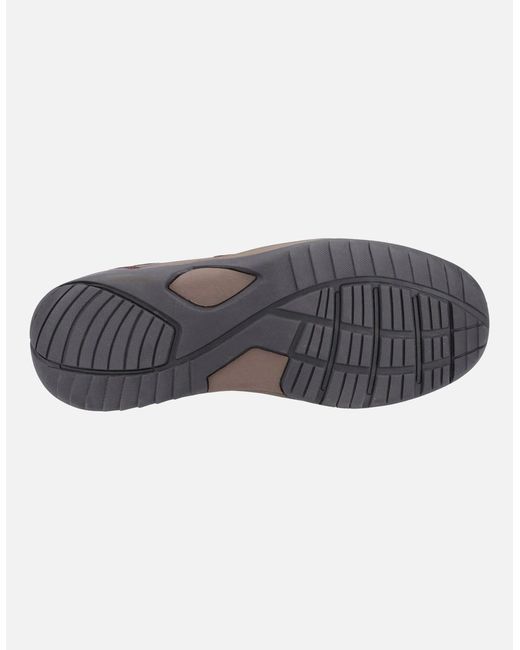 Hush Puppies Brown Derek Leather Coffee Lace-Up Shoes for men