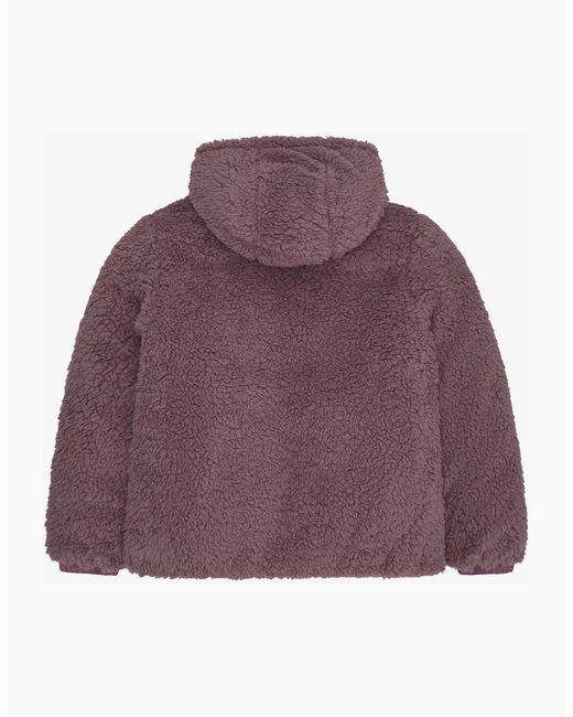 Reebok Purple Rb2103 Reversible Puffer Sherpa