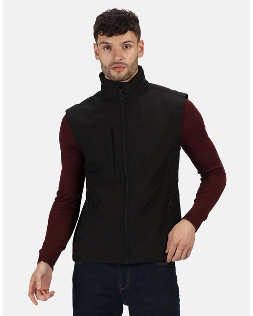 Regatta Black Professional Softshell 3 Layer Body Warmer for men