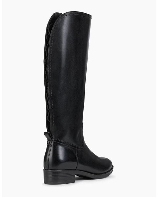 Geox Black D Felicity Leather Boots