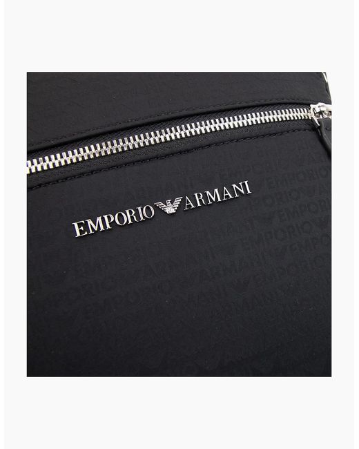 Emporio Armani White Flat Shoulder Bag for men