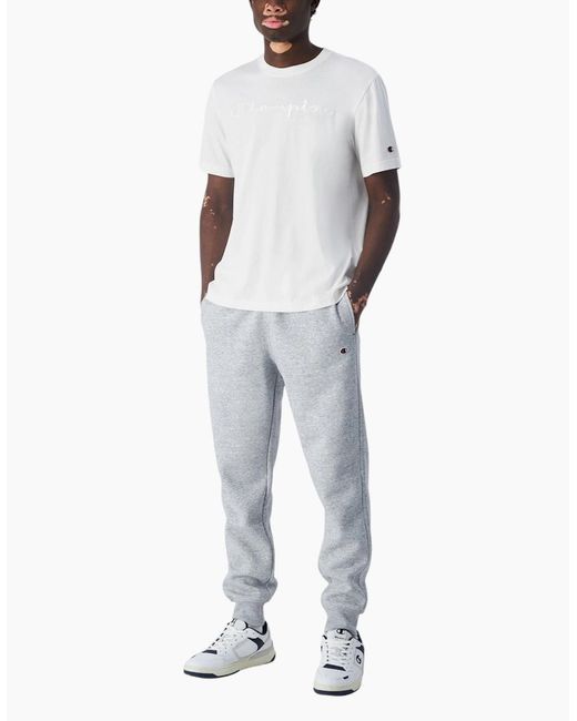 Champion Gray Heavyweight Slim Fit Joggers Fleece Trousers Cotton Track Pants for men