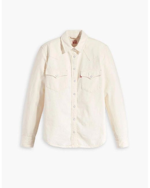 Levi's White Levi's Ultimate Western Collared Long Sleeve Shirt
