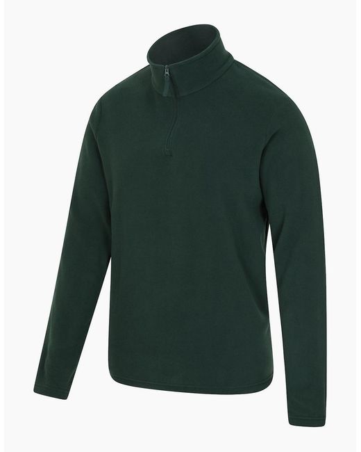Mountain Warehouse Green Camber Ii Half Zip Fleece Top for men