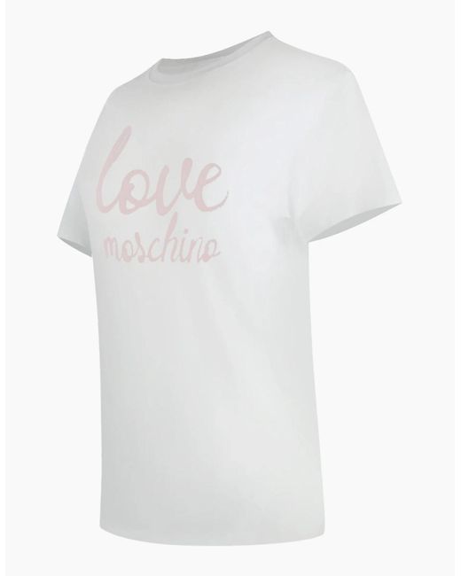 Love Moschino White Bold Logo T-Shirt