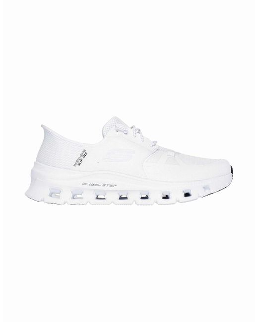Skechers White Glide-Step Pro Textile Standard Trainers for men