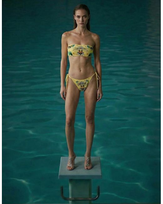 Oceanus White Clover Bikini Bottom