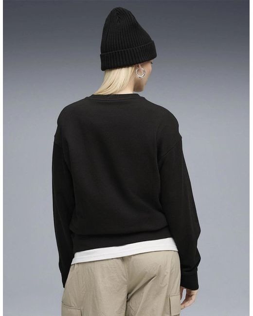 PUMA Black Elevated Comfort Crew Sweatshirt