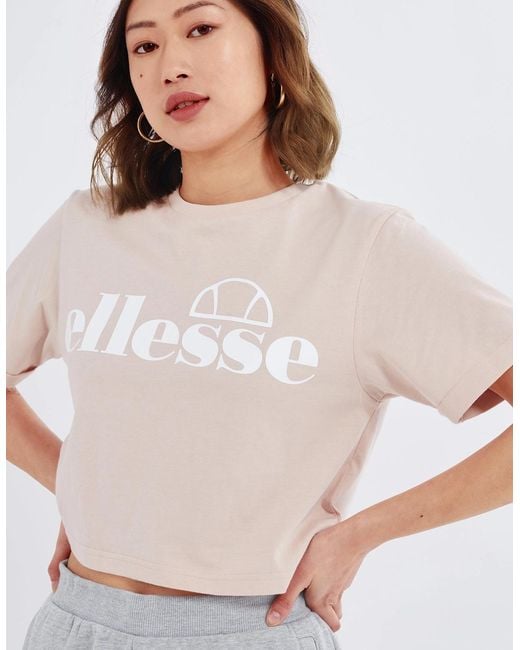 Ellesse Pink Silo Cropped T-Shirt