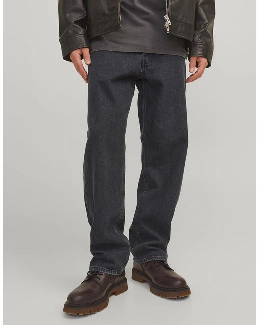 Jack & Jones Gray Eddie Original 737 Loose Fit Jeans for men
