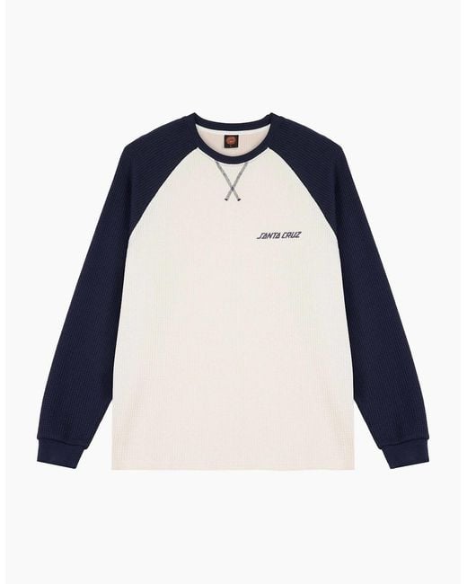 Santa Cruz Blue Classic Strip Long Sleeve T-Shirt for men