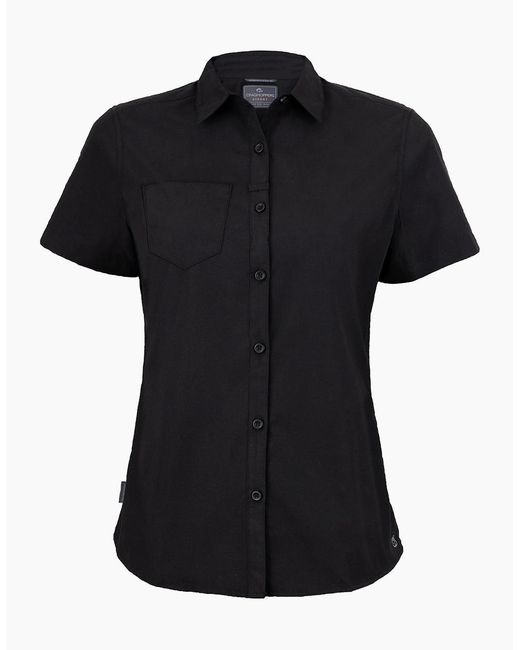Craghoppers Black Ladies Kiwi Short-Sleeved Shirt