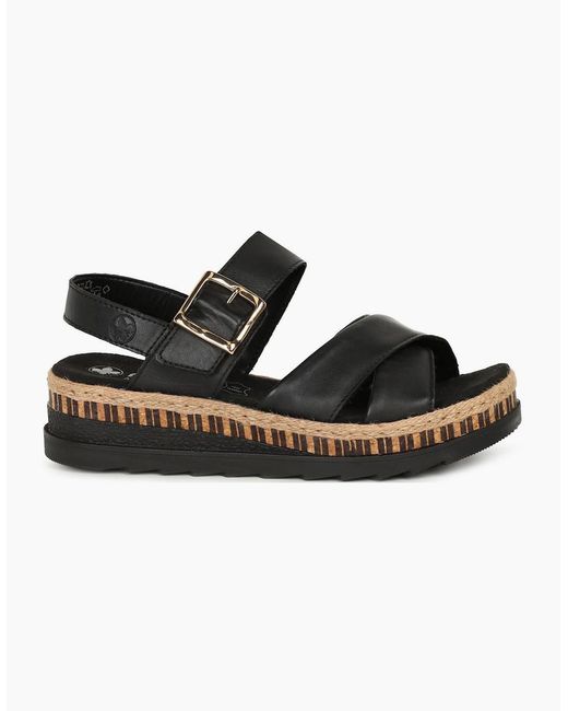 Rieker Black Cayman Sandals