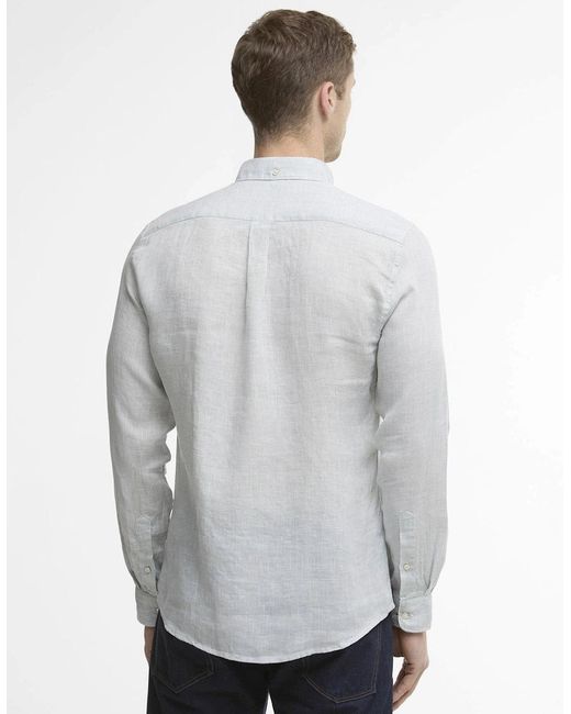 Barbour White Linton Tailored Shirt for men