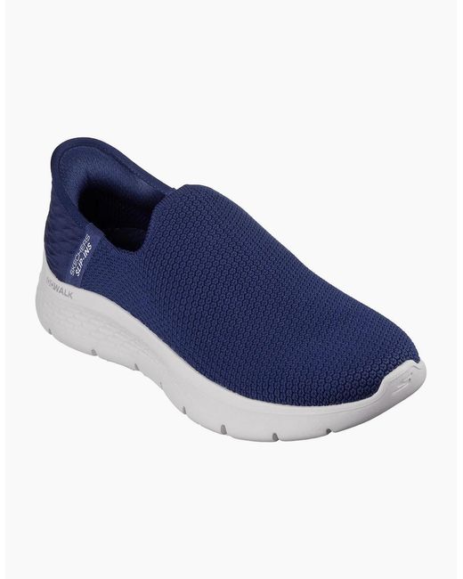 Skechers Blue Walk Flex Sunset View Slip On Trainers
