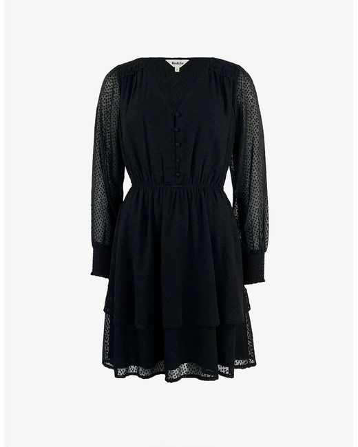 Ro&zo Black Dobby Trim Insert Dress