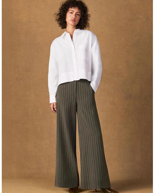 Ro&zo Green Pinstripe Tailored Trouser