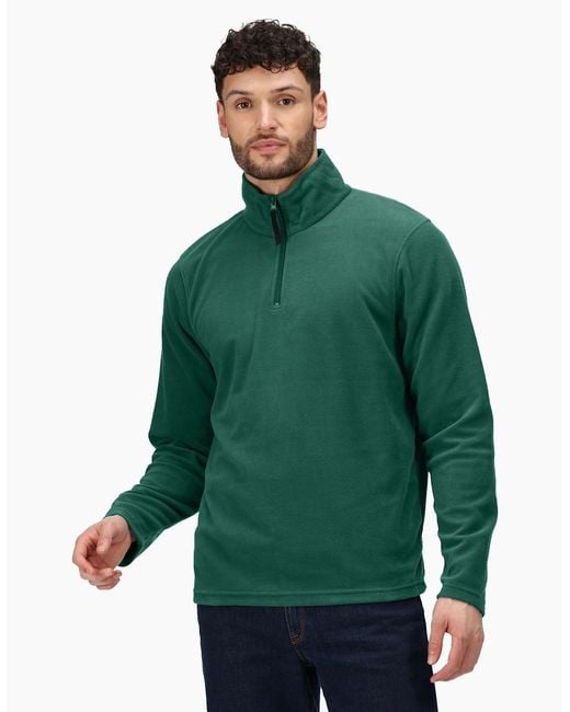 Regatta Green Professional Micro Zip Neck Fleece Top for men
