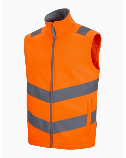 Regatta Orange Pro Contract Ablaze Soft Full Zip Hi-Vis Vest for men