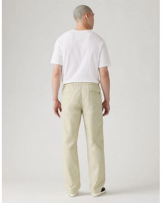 Levi's Natural Levi's Solid Patterned Relaxed Straight Chinos for men