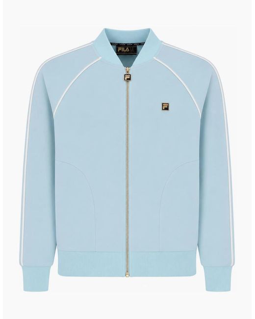 Fila Blue Fella Velour Track Top Jacket Sterling/Coconut Milk for men