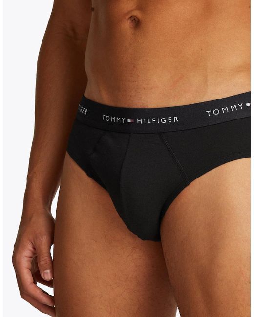 Tommy Hilfiger Black 3-Pack Signature Cotton Briefs for men