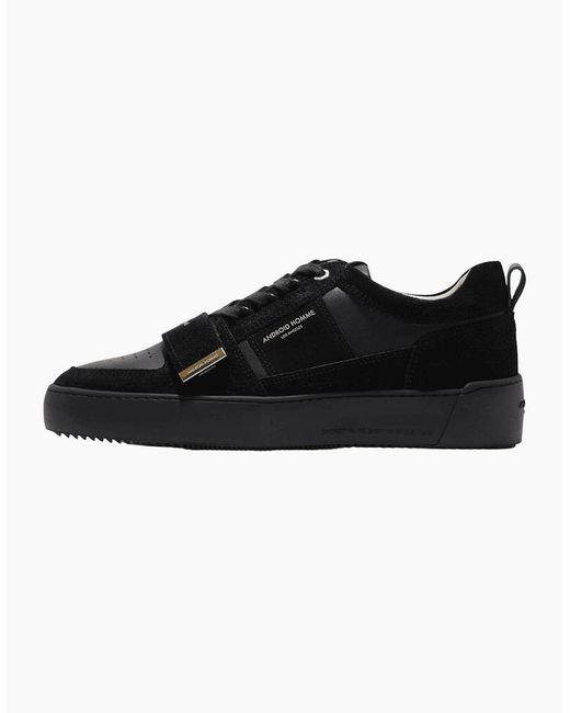 Android Homme Black Point Dume Strap Jumbo Stingray Suede & Hardware Trainer for men