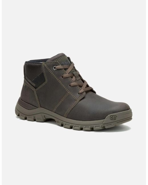 Caterpillar Black Cat Caterpiller Threshold Chukka Full Grain Leather Ankle Boots for men