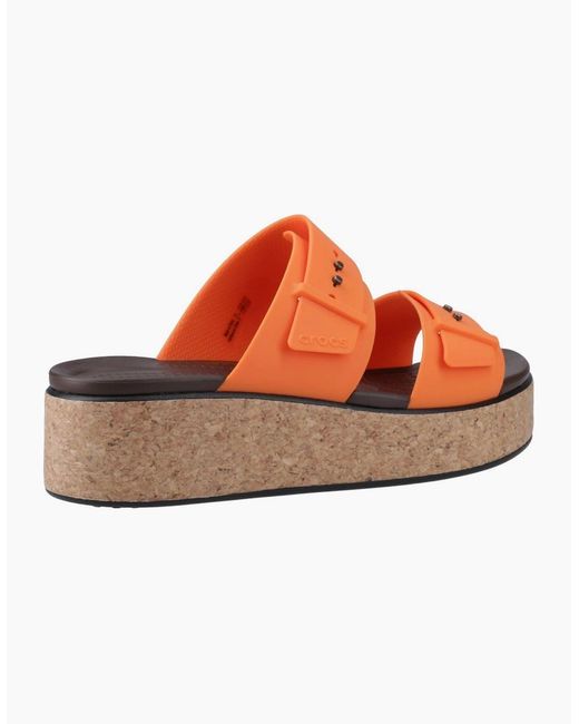 CROCSTM Orange Brooklyn Buckle Topaz Wedges