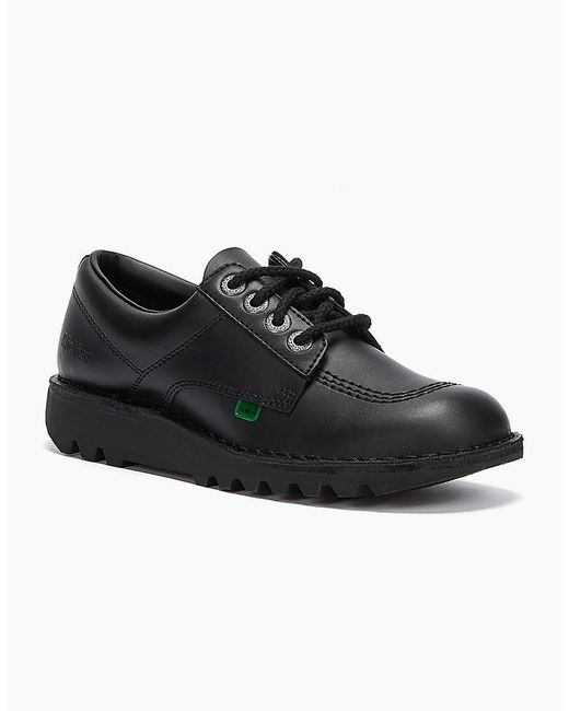 Kickers Black Kick Lo Leather Shoes for men