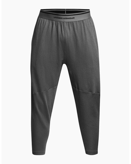 Under Armour Gray Ribbed Joggers With Open Hem for men