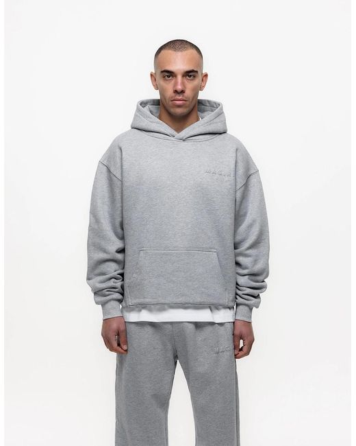 Magrit White Core Puff Printed Logo Hoodie & Joggers Tracksuit for men