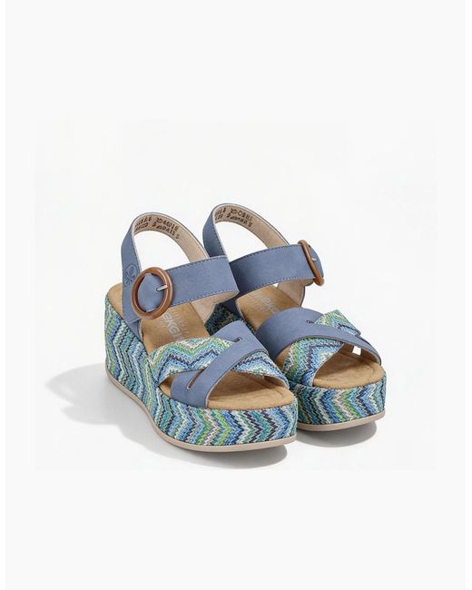 Rieker Blue 69469 Ankle Strap Sandals