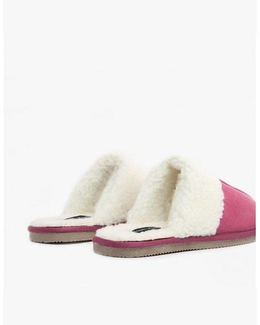 Hush Puppies Pink Arianna Suede Mule Slippers