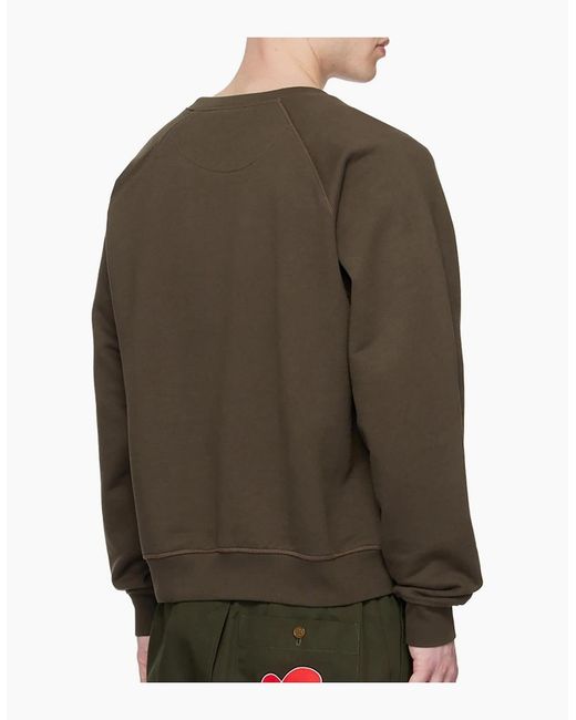 Vivienne Westwood Brown Embroidered Heart Patched Sweatshirt for men