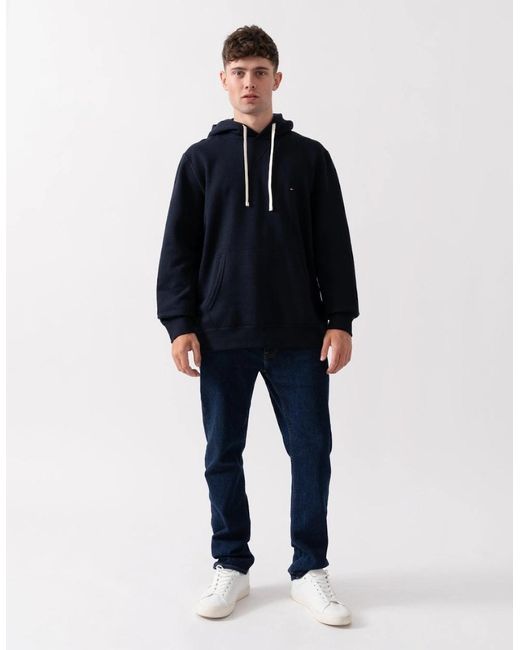 Tommy Hilfiger Blue Essential Fleece Hoodie for men