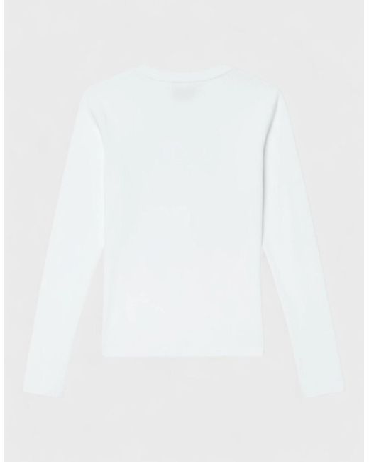 Jacquemus White Le T-Shirt Brode Long Sleeve