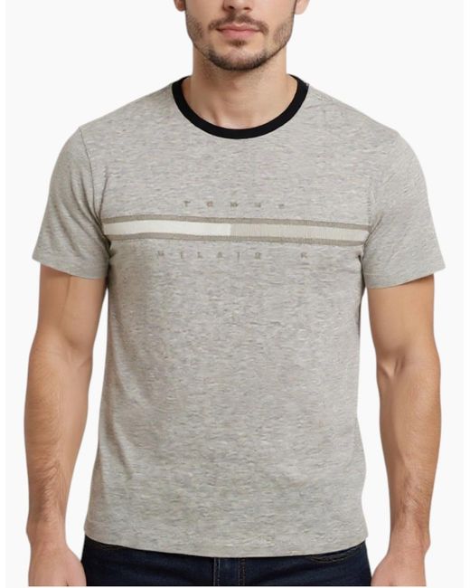 Tommy Hilfiger Green T Shirts Crew Neck Regular Fit Cotton Tino Tee for men